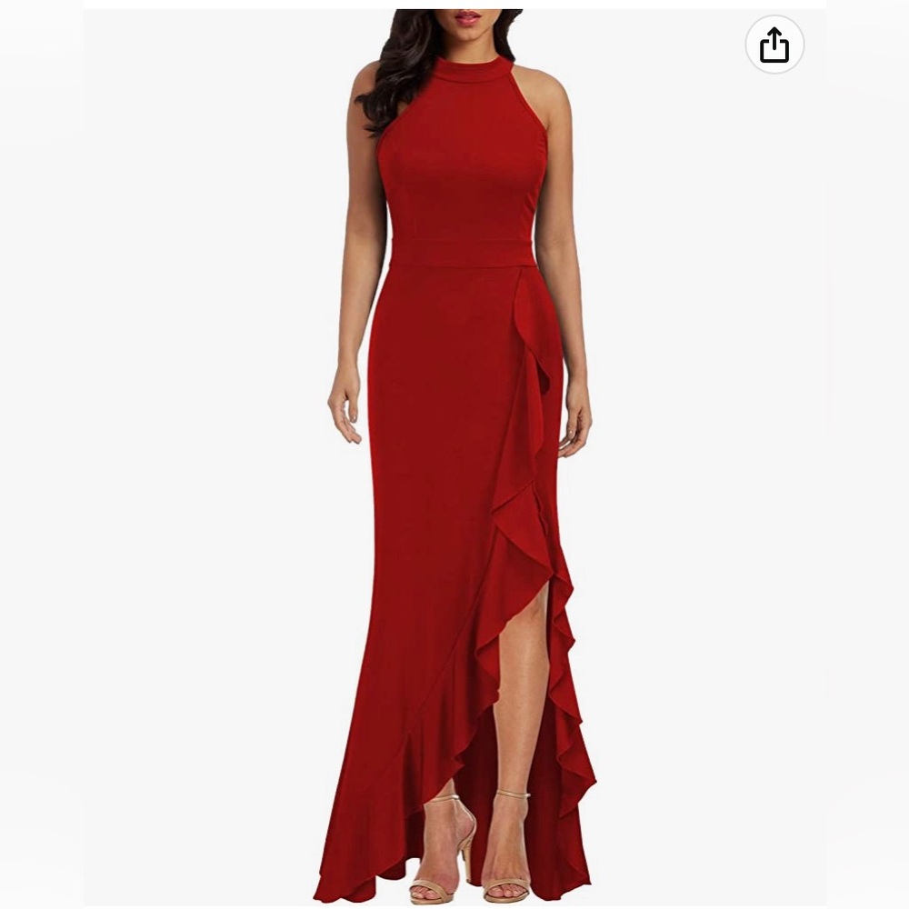 NWT Red floor length dress